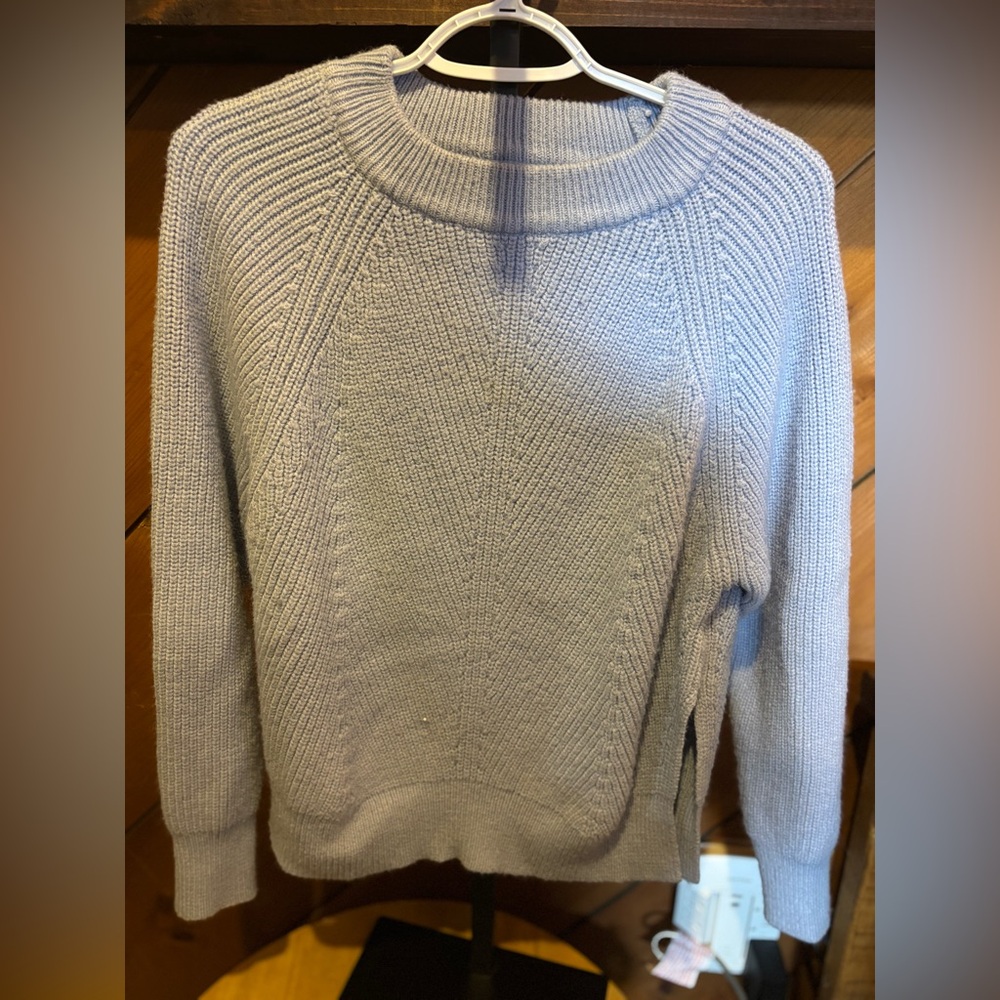 Elegant Women's Light Blue Knit Sweater
